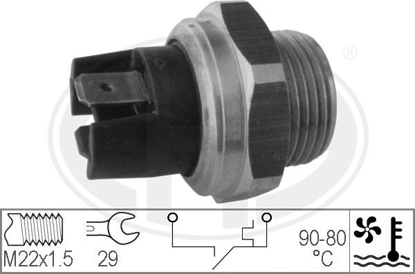 ERA 330165A - Temperature Switch, radiator / air conditioner fan www.autospares.lv