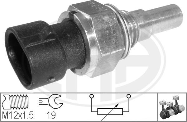 ERA 330107 - Датчик, температура охлаждающей жидкости www.autospares.lv