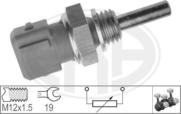 ERA 330135 - Датчик, температура охлаждающей жидкости www.autospares.lv