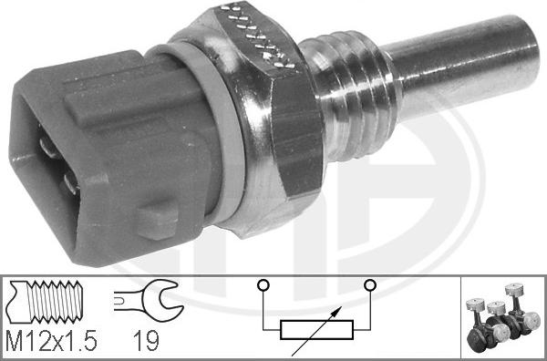 ERA 330122 - Devējs, Dzesēšanas šķidruma temperatūra www.autospares.lv