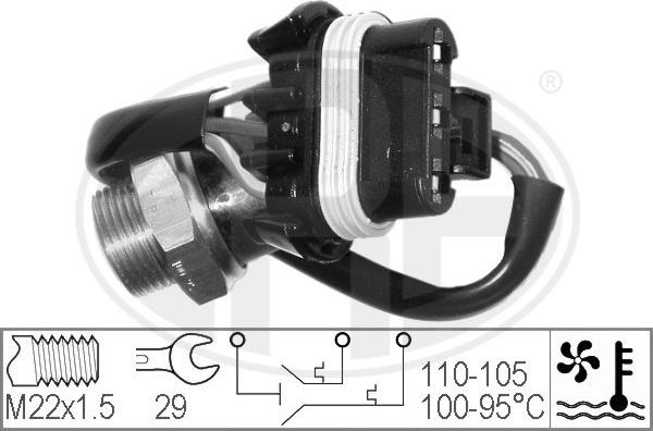 ERA 330304 - Термовыключатель, вентилятор радиатора / кондиционера www.autospares.lv