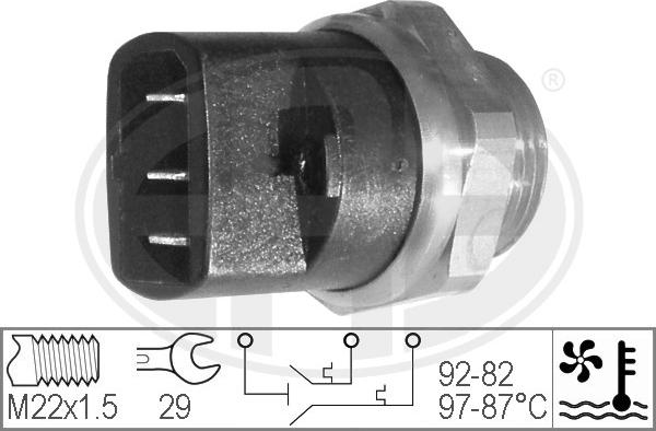 ERA 330204 - Termoslēdzis, Radiatora ventilators www.autospares.lv