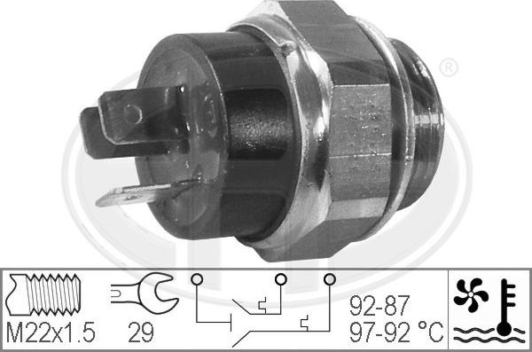 ERA 330207 - Termoslēdzis, Radiatora ventilators www.autospares.lv