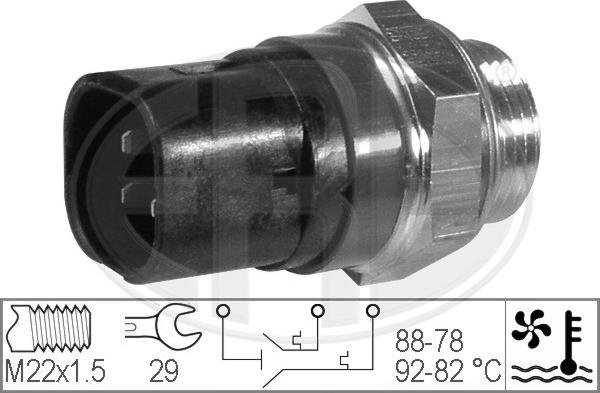 ERA 330219 - Termoslēdzis, Radiatora ventilators www.autospares.lv