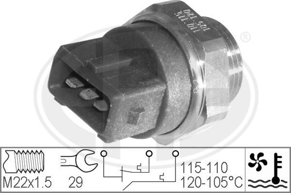 ERA 330227 - Termoslēdzis, Radiatora ventilators www.autospares.lv