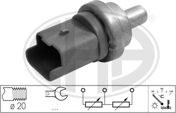 ERA 330742 - Devējs, Dzesēšanas šķidruma temperatūra www.autospares.lv