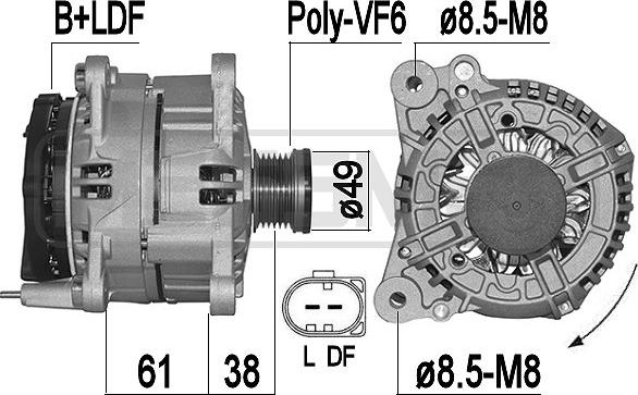 ERA 209499A - Ģenerators www.autospares.lv