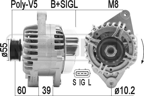 ERA 209443A - Alternator www.autospares.lv