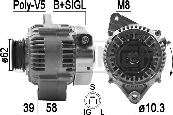 ERA 209485A - Ģenerators www.autospares.lv