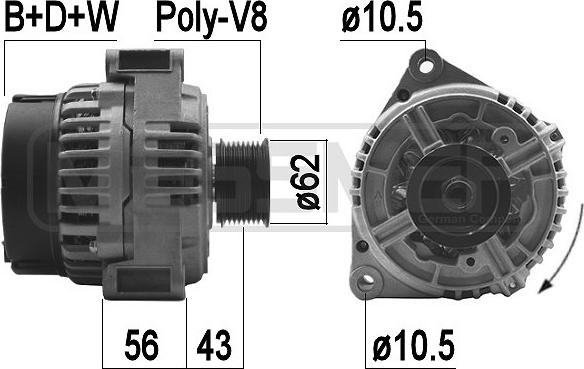 ERA 209479A - Генератор www.autospares.lv