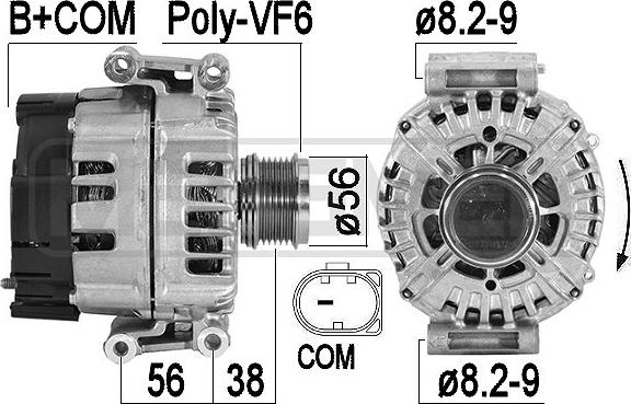 ERA 209592 - Ģenerators www.autospares.lv