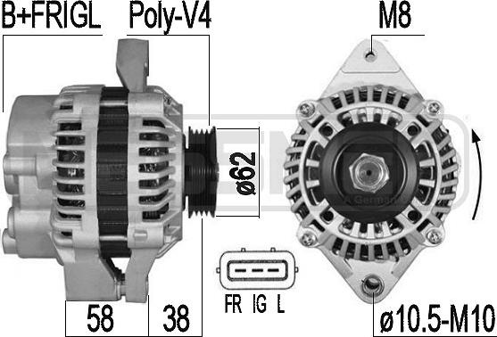 ERA 209540A - Ģenerators www.autospares.lv