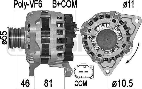 ERA 209543A - Ģenerators www.autospares.lv