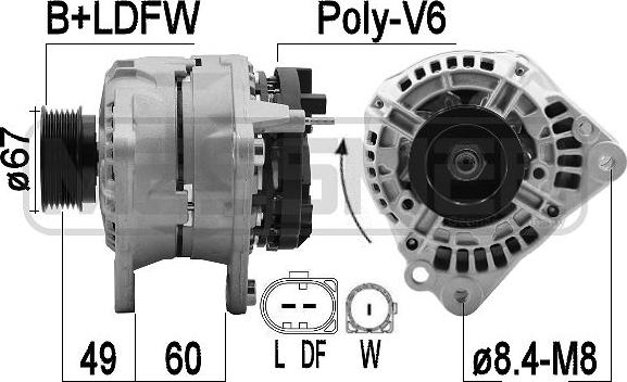 ERA 209554A - Генератор www.autospares.lv