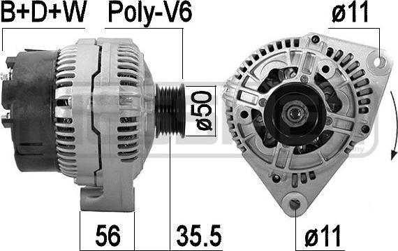 ERA 209551A - Генератор www.autospares.lv