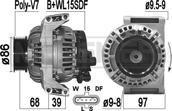 ERA 209504 - Генератор www.autospares.lv