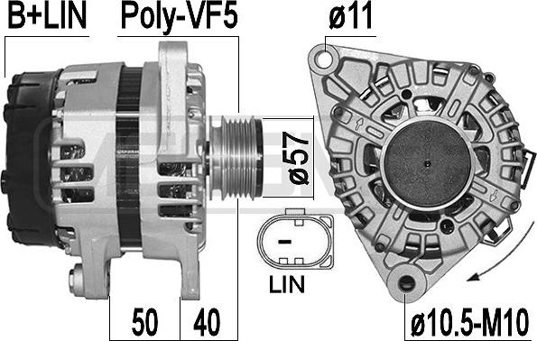 ERA 209511 - Ģenerators www.autospares.lv