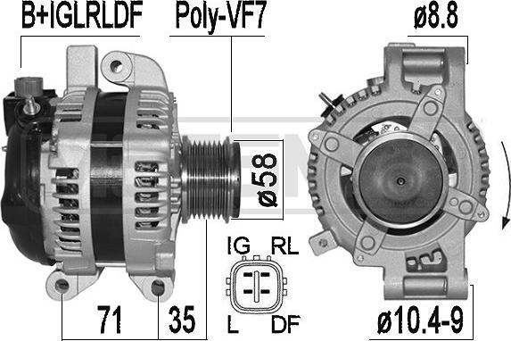 ERA 209517A - Ģenerators www.autospares.lv