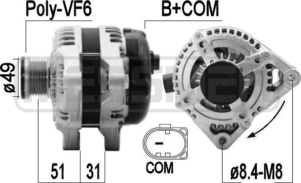 ERA 209586 - Ģenerators www.autospares.lv