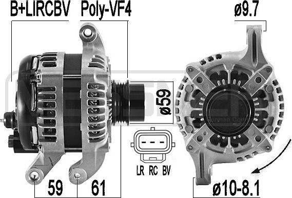 ERA 209587 - Ģenerators www.autospares.lv