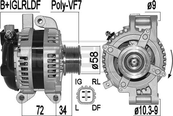 ERA 209534A - Ģenerators www.autospares.lv