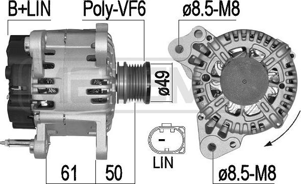 ERA 209536A - Генератор www.autospares.lv