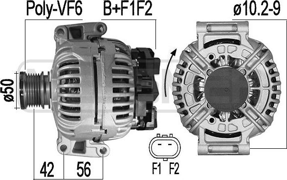 ERA 209538A - Ģenerators www.autospares.lv