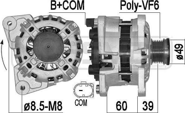 ERA 209520A - Ģenerators www.autospares.lv