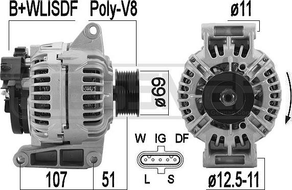 ERA 209575A - Alternator www.autospares.lv