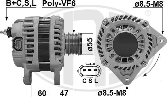 ERA 209650A - Ģenerators www.autospares.lv