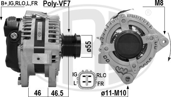 ERA 209653A - Ģenerators www.autospares.lv