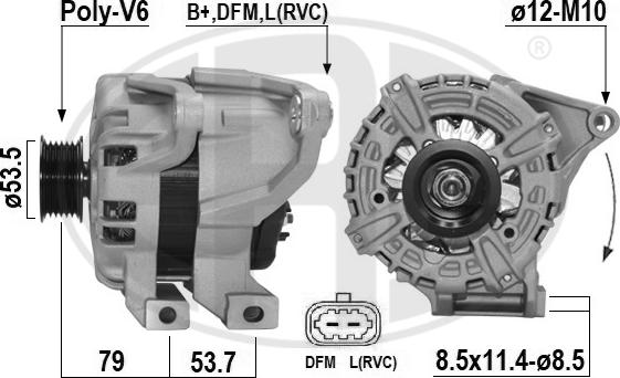 ERA 209657A - Ģenerators www.autospares.lv