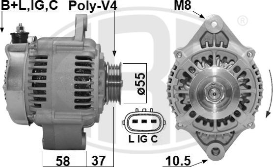 ERA 209666A - Ģenerators www.autospares.lv