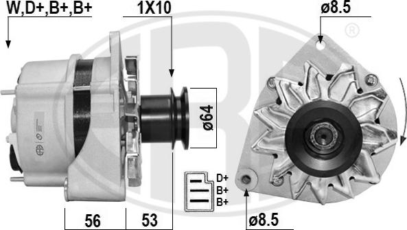 ERA 209667A - Ģenerators www.autospares.lv