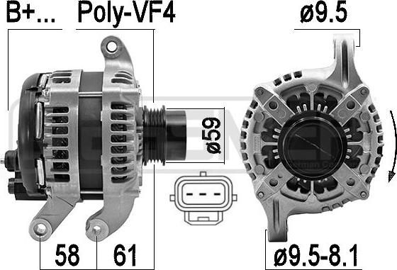 ERA 209605 - Ģenerators www.autospares.lv