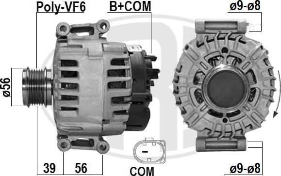 ERA 209631 - Генератор www.autospares.lv