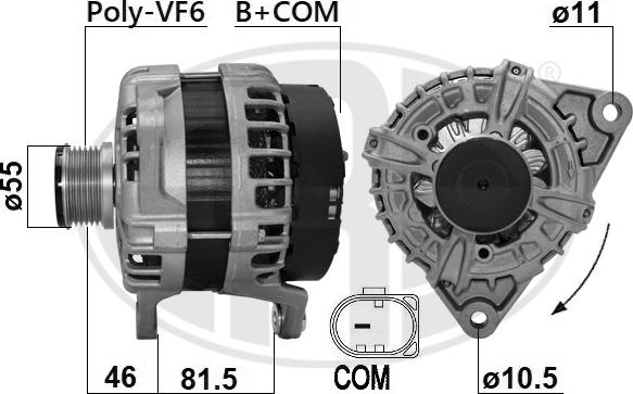 ERA 209625 - Ģenerators www.autospares.lv