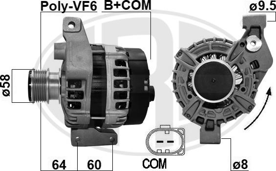 ERA 209623 - Ģenerators www.autospares.lv