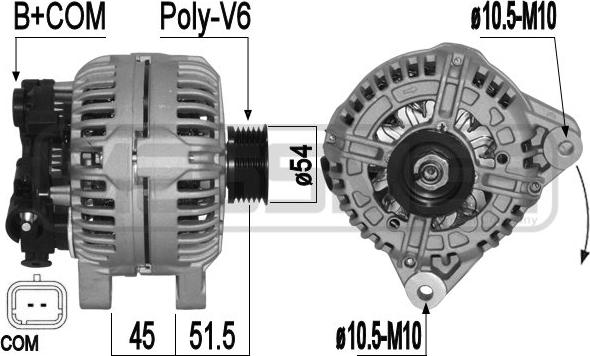 ERA 209099A - Генератор www.autospares.lv