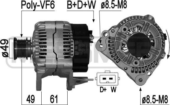 ERA 209095A - Ģenerators www.autospares.lv