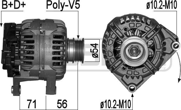 ERA 209096A - Alternator www.autospares.lv