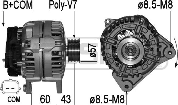 ERA 209097A - Ģenerators www.autospares.lv