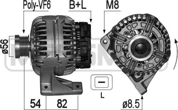 ERA 209055A - Ģenerators www.autospares.lv