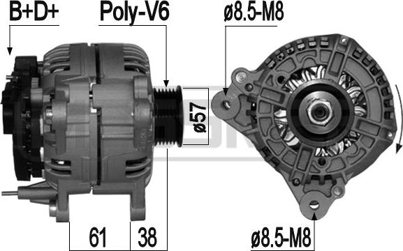 ERA 209065A - Ģenerators www.autospares.lv