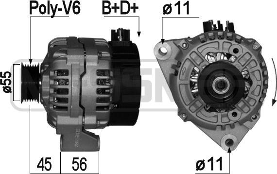 ERA 209063A - Генератор www.autospares.lv