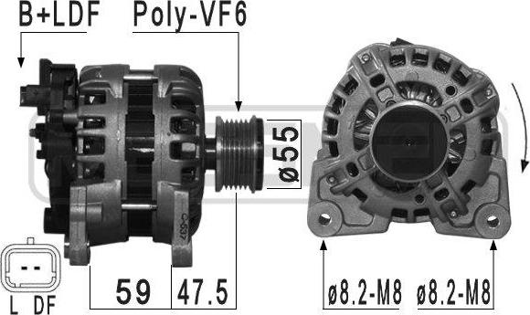 ERA 209035A - Alternator www.autospares.lv