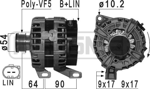 ERA 209032A - Генератор www.autospares.lv