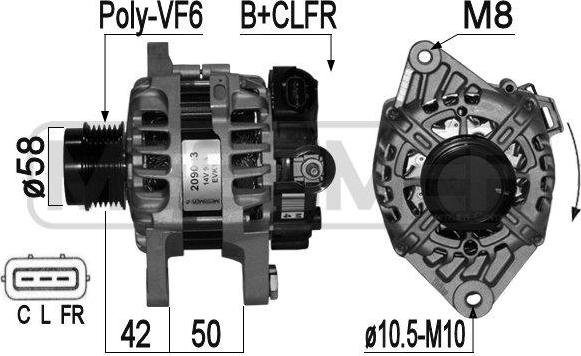 ERA 209023A - Ģenerators www.autospares.lv