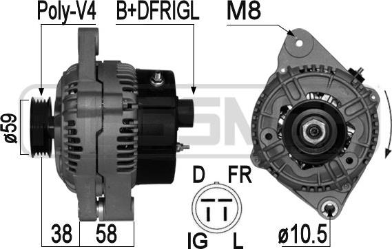 ERA 209076A - Ģenerators www.autospares.lv