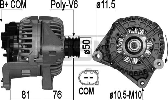 ERA 209070 - Ģenerators www.autospares.lv